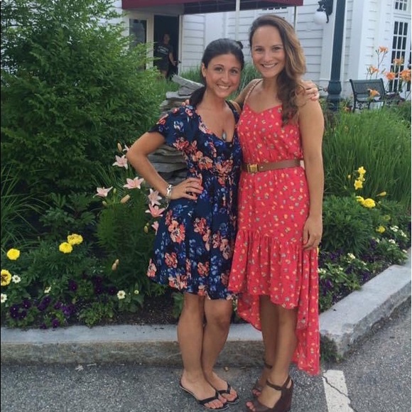 SOLD! O’Neill || Red Floral “Sunkissed” High-Low Dress - Picture 3 of 7